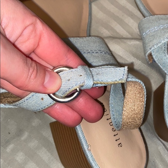 Light Denim Slingback Mules - Picture 2 of 4